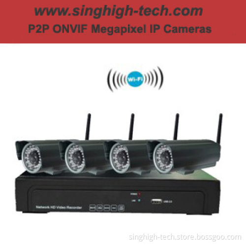 4CH*720p H. 264 Wireless WiFi NVR Kit (NSN7104KW68)